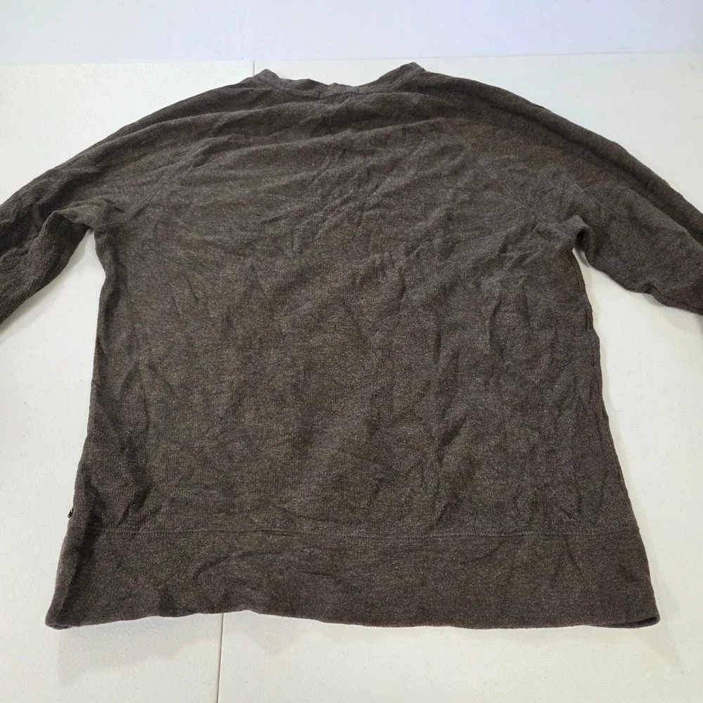 Banana Republic Mens Medium Dark Brown Crew Neck Long Sleeve Knit Sweater Solid